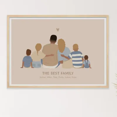 Affiche personnalisée "famille"