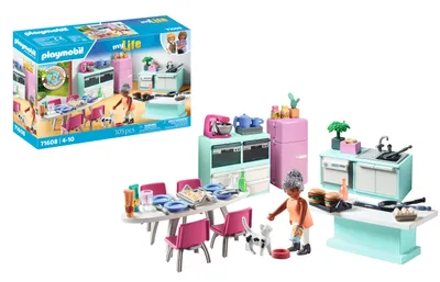 Playmobil 71608 Cuisine avec ilôt Central 