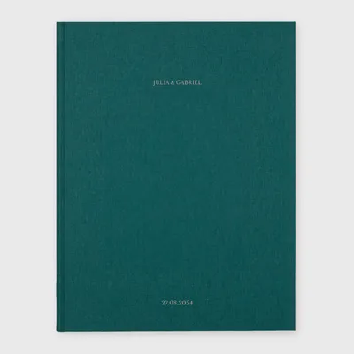 Livre photo couverture tissu titre doré