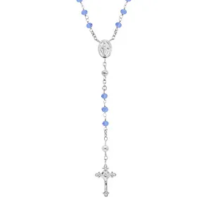 Collier en argent rhodié chapelet