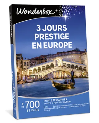 Coffret Cadeau 3 jours prestige en Europe